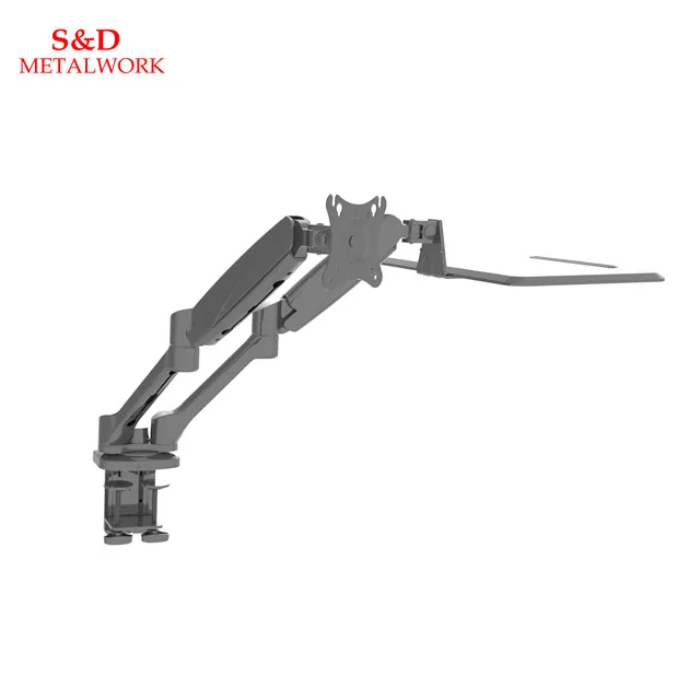 Medical Gas Long Monitor Mount Desk Top Vesa Lcd Arm Swivel Dual