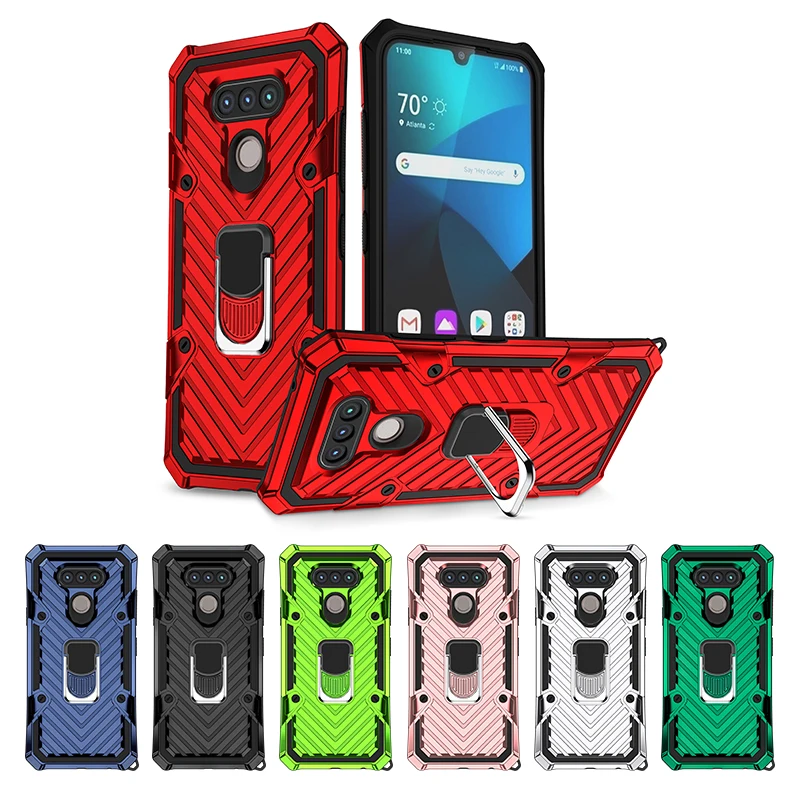 

Unique TPU PC Mobile Custom Cell Phone Cases for lg stylo 6 Magnetic Kickstand Ring Holder Back Cover For lg harmony 4, 7 colors