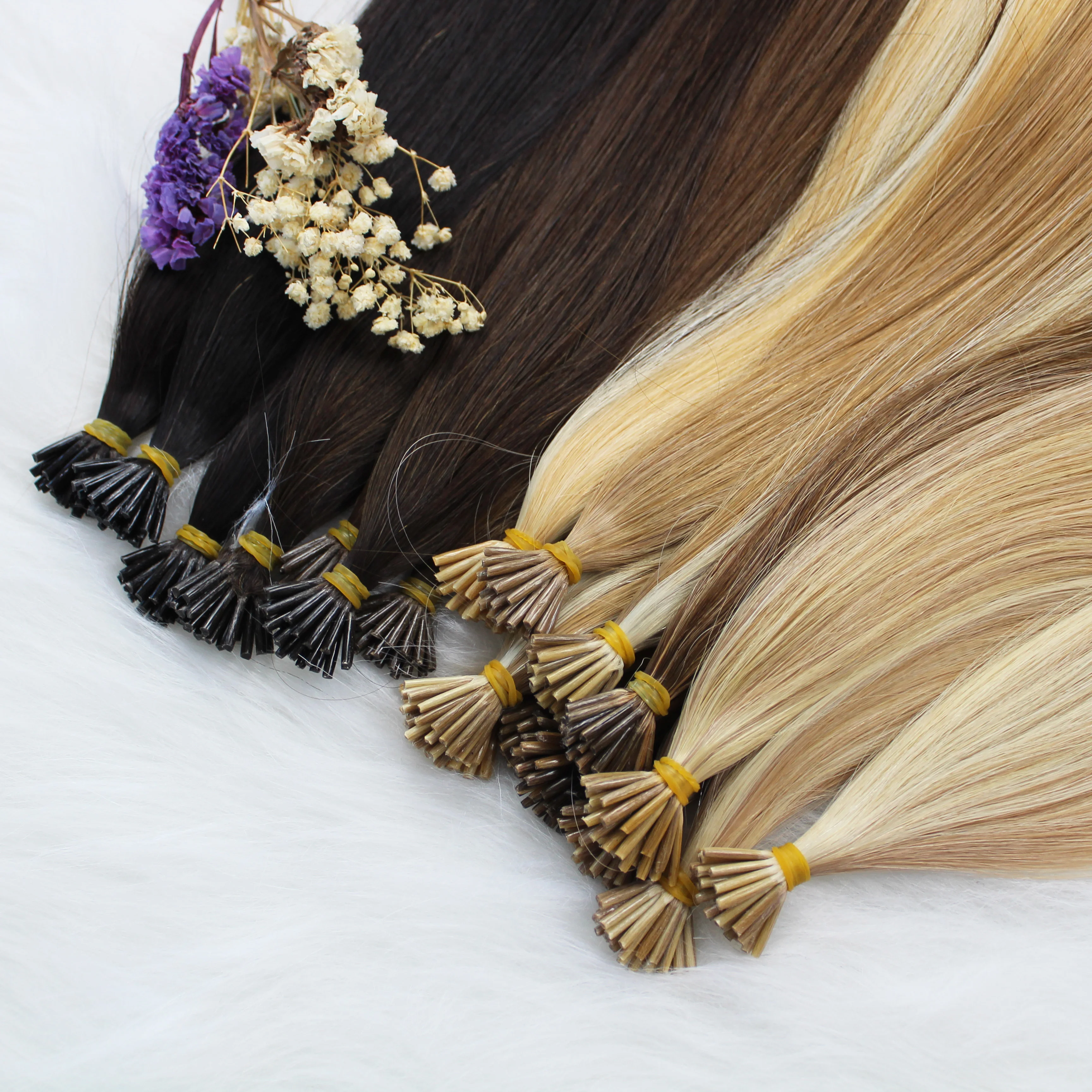 

Micro Beads Itip Human Hair Extensions Human Virgin Remy Hair Extension With Cuticle Aligned