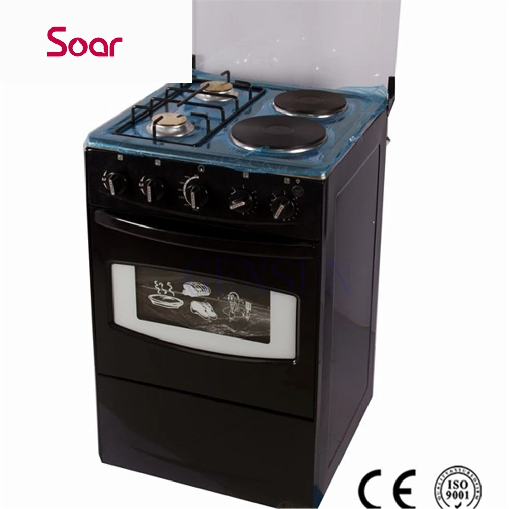free standing gas and electric cooker with oven for household