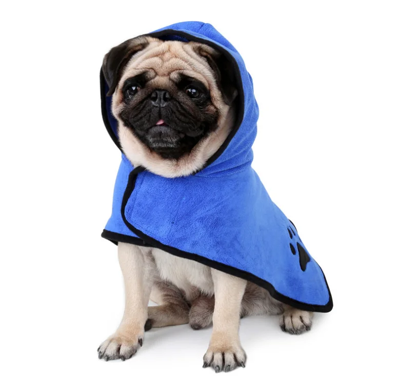 

high absorption superfine bath pet water absorption pet bath towel, Blue