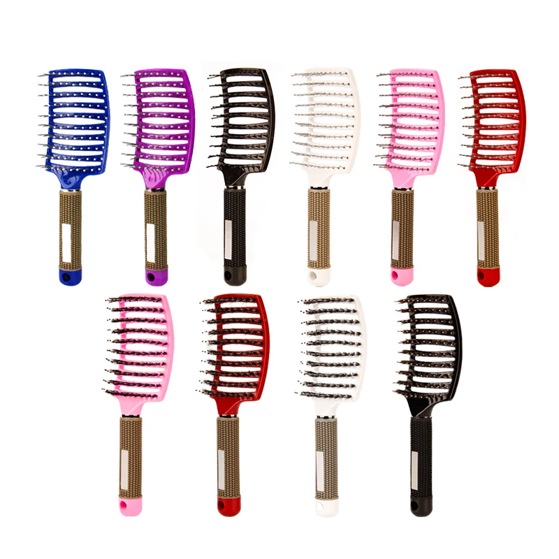 

Best salon massage comb detangling hair brush scalp massager comb hair styling brush, Multi-color for selection