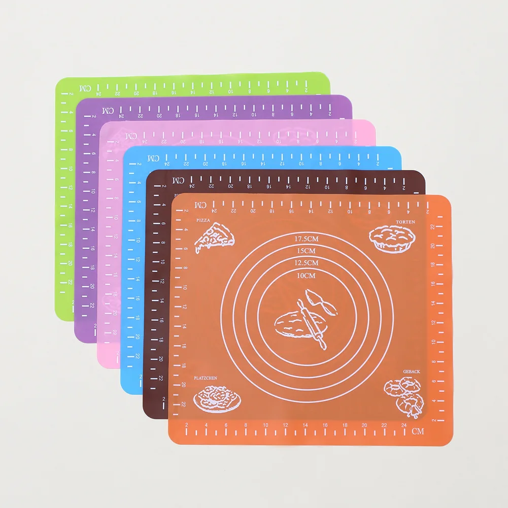 

Silicone Baking Small Kitchen Mat Kneading Pad 29*26 with Scale Silicone and Dough Pad Making Crafts Tool Accessories Supplies