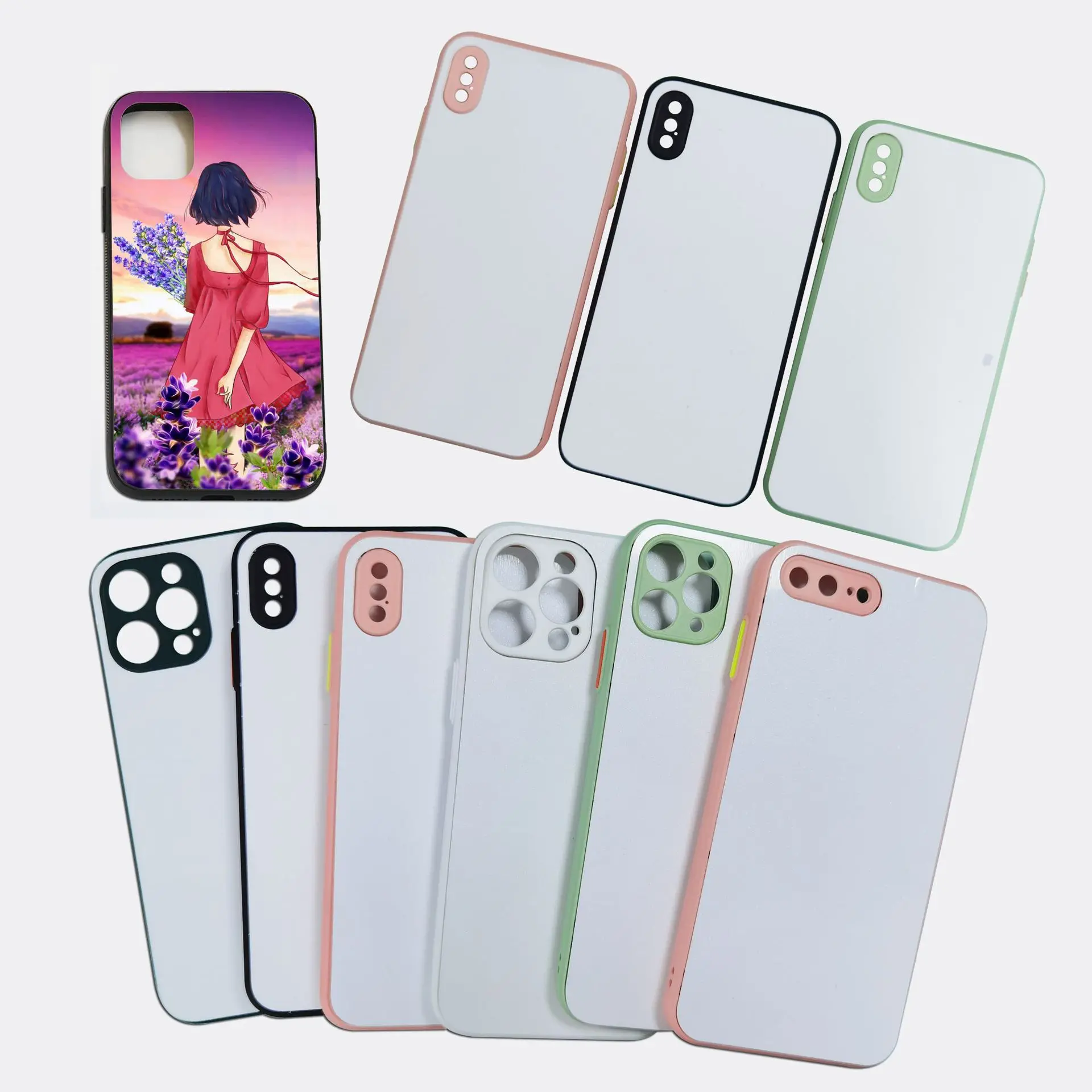 

High Quality Sublimation Phone Case 2d Blank thermal transfer phone case for iphone 12 mini pro max 11 pro max xs max, The custom