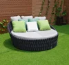garden using outdoor furniture rattan round bed woven rope furniture