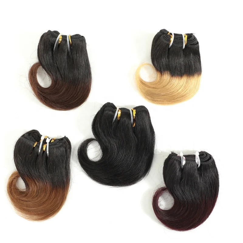

free shipping Hair Bundles Ombre Straight Hair 1B 27 30 99J Colored Remy Human Hair Brazilian Weave Bundles mysure