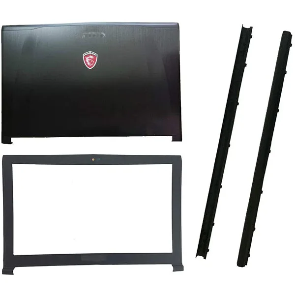 

Top Cover Case+Front Bezel Cover+Screen Hinges Cover New Laptop Replacement Parts for MSI GE62 GE62VR GE62-2QF, Black