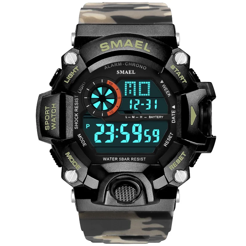 

SMAEL 1385MC digital watch colorful cheap sports quartz watch for men, 2colors