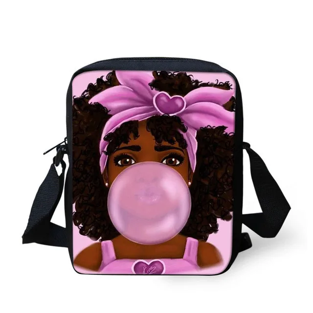 

Black Art African Girls Printing Women Handbags Kids Mini Shoulder Messenger Bag Children Crossbody Bags Satchel