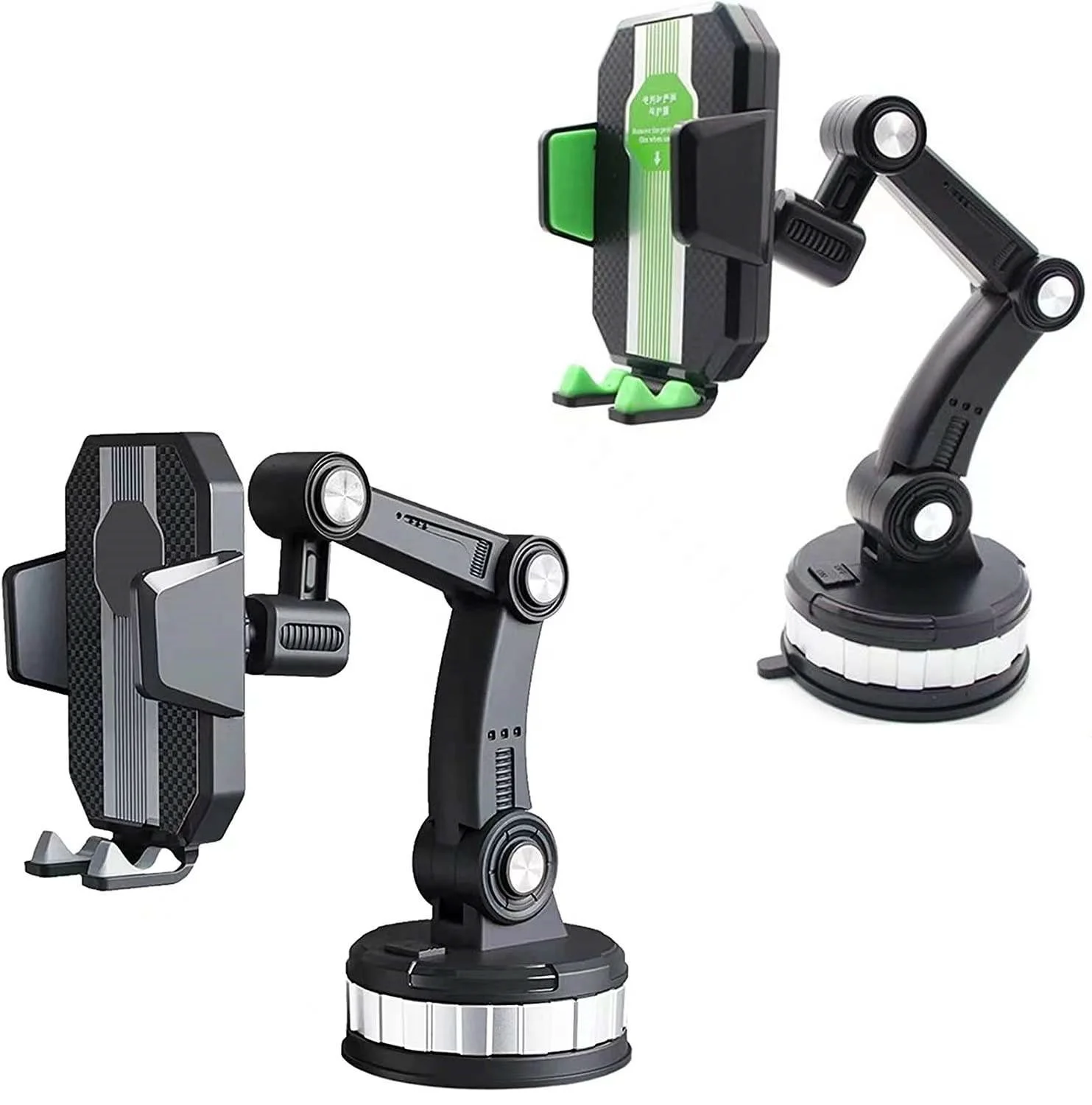 

Multifunctional Car Phone Stand 360 Degree Universal Dashboard Car Truck Suction Cup Mobile car phone holder, Black/green