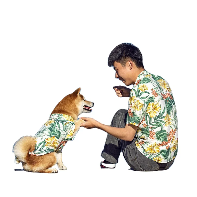 

Pet Dog Cat Hawaiian Coconut Shirt Clothes Apparel For Human Family Matching Dog And Owner Apparel Clothing Dog Set