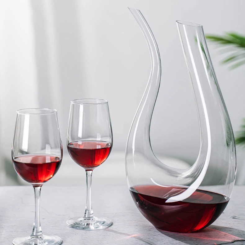 

1400ml 47oz U Shape Wine Glasses Decanter Amazon Top Seller Lead Free Wholesale Clear Crystal Wine Glass Wine Decanter