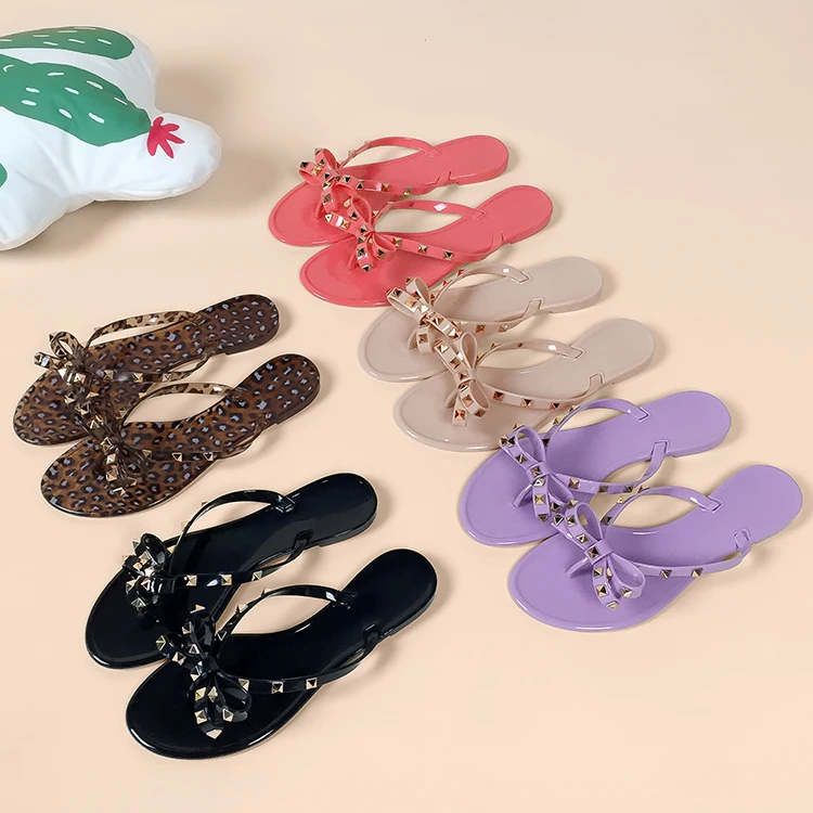 

New Products Fashion Shoes Flat Flip Flops Women Fancy Slippers, As pictures