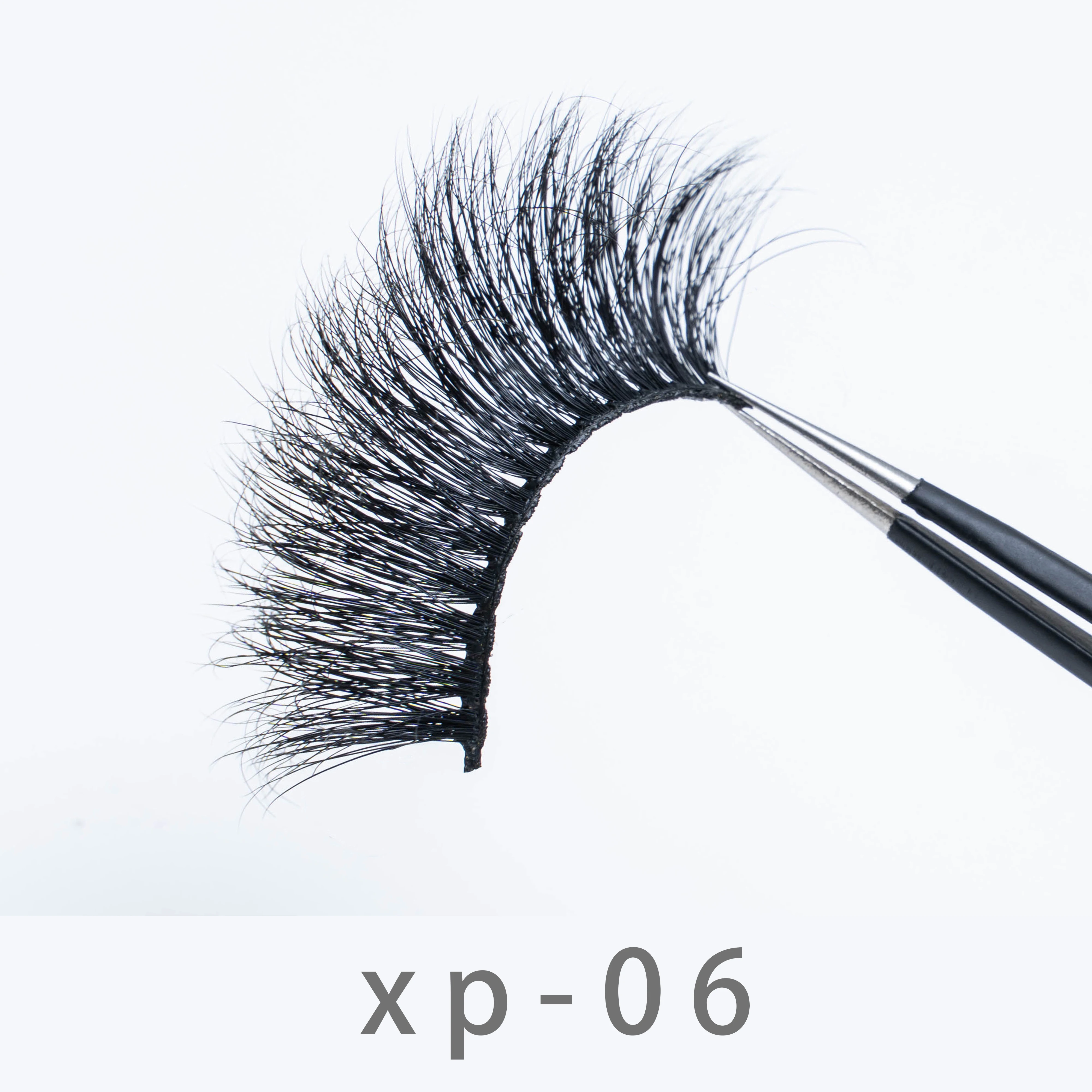 

Natural long black cotton band 25 mm fluffy 5d mink lashes