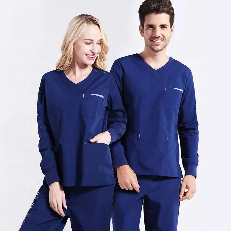 

Wholesale Custom Hot Sale V Neck Scrubs Uniform Unisex Scrubs Uniforms