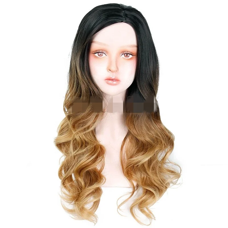 

Gradient Color Synthetic Wigs Women's Big Wavy Long Curly Hair Wig Fluffy Long Hair Wigs, Pics