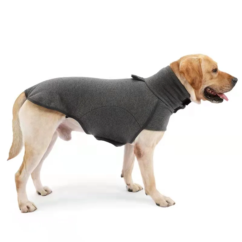 

Top Quality Pet Dog Winter Warm Clothes Cotton Polyester Fleece Pullover Wind Proof Jacket Pet Clothing Dog Clothes Apparel, Dark grey, orange,