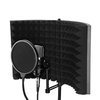 

High-density sound-absorbing foam microphone isolation shield soundproof screen mic stand for recording studio microphone