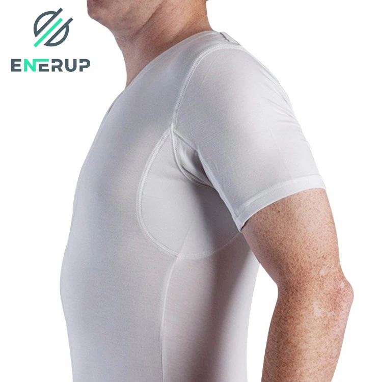 

Enerup OEM/ODM Anti-Odor Moisture Wicking Anti Sweat Proof Resistant Polyester Underwear T-Shirt Undershirt For Men