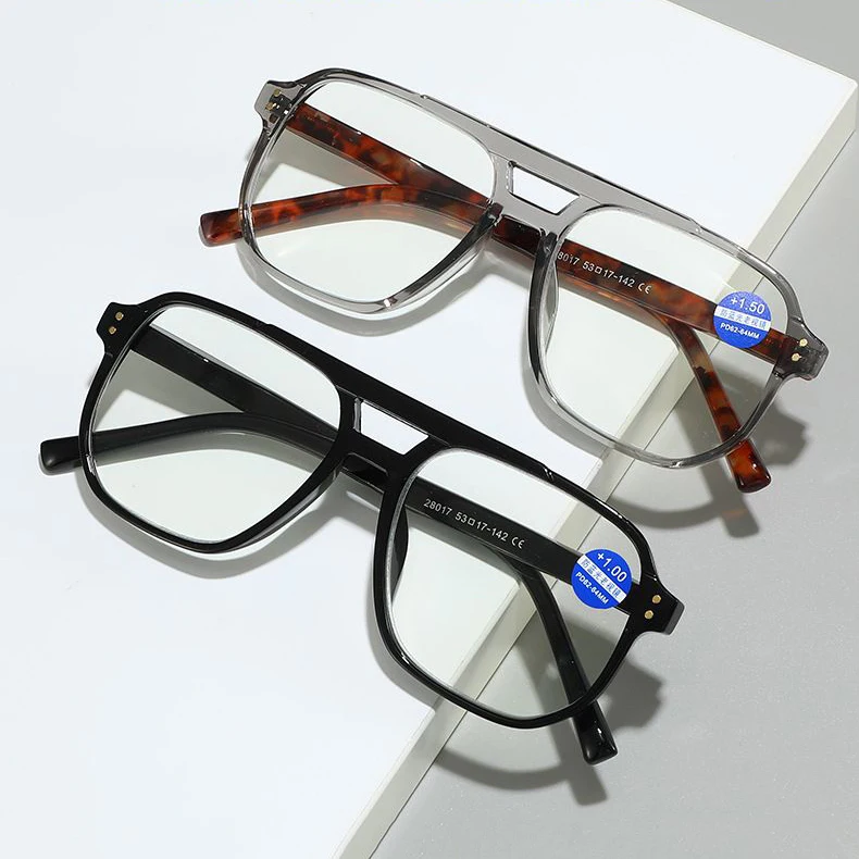 

Lbashades 28017 New double bridge men's high-quality reading glasses for men reading glasses anti blue light eyewear