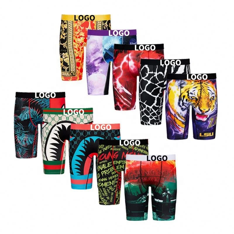 

Cotton Polyester Men's Briefs & Boxers Sublimation Printing Wholesale Designers Plus Size Underwear Men Boxer, Customized logo