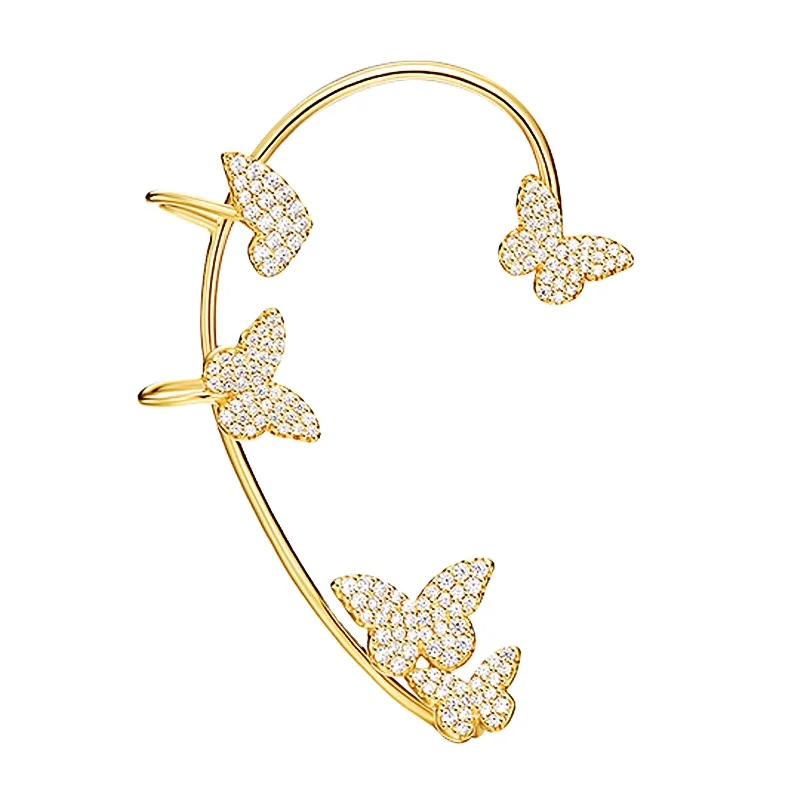 

Charare rhinestone butterfly earrings accessories women, Picture