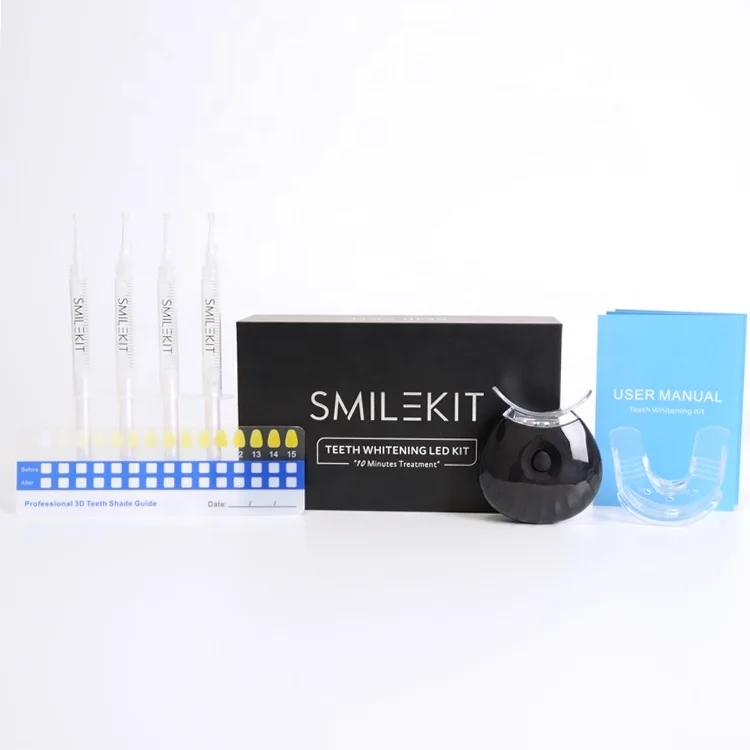 

smilekit new generation peroxide gel led wireless teeth whitening kit