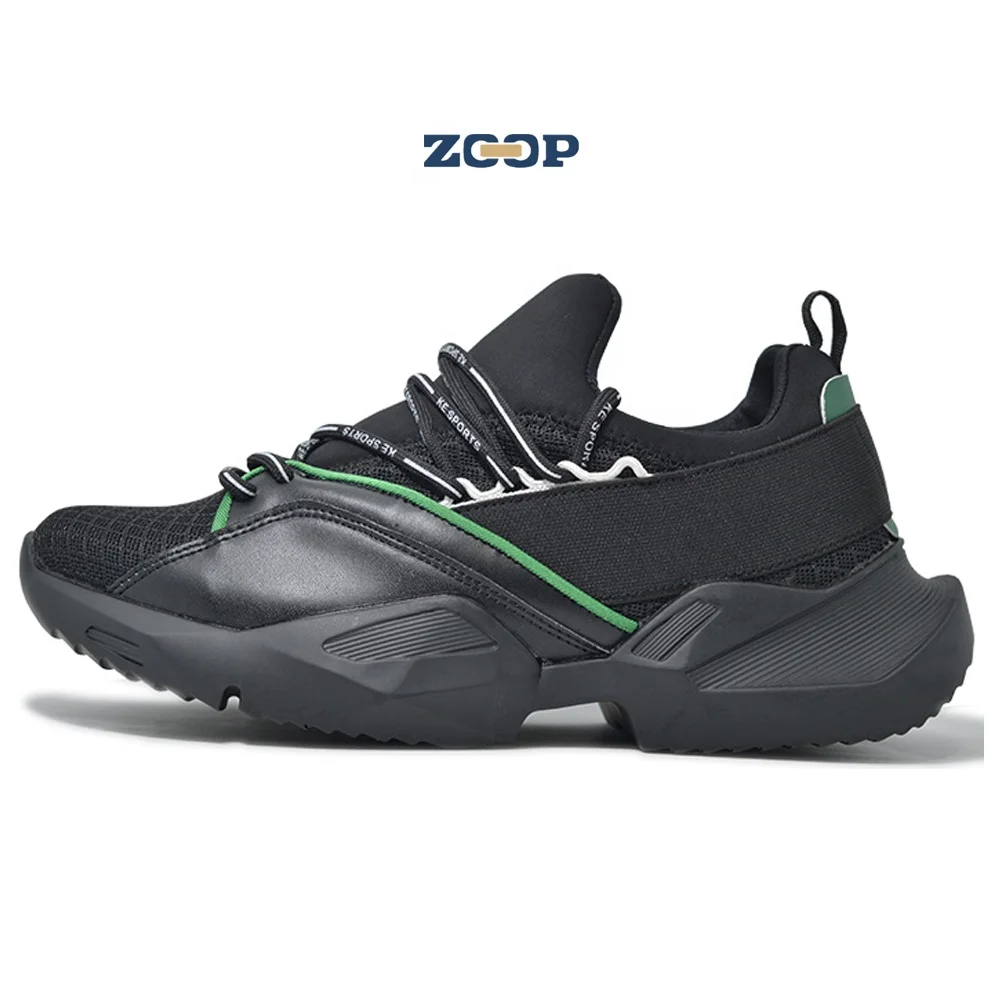 

Custom man outdoor sneaker high quality ZOOP men platform sneakers, Black, white