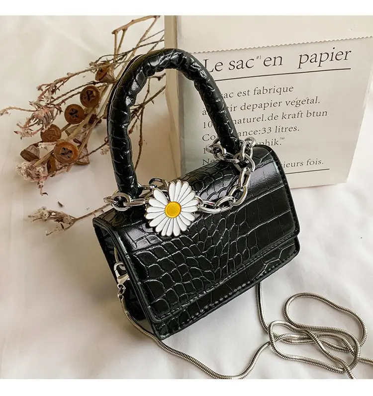 

2021 New Fashion Small Women's Bag Crossbody PU Leather Handbags Chain Mini Shoulder Bag Women Messenger Bags, White, yellow, red, green, black, brown, dark gray, pink