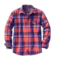 

Mssissi athleisure Long Sleeve peached checked flannel shirts with back claw tear