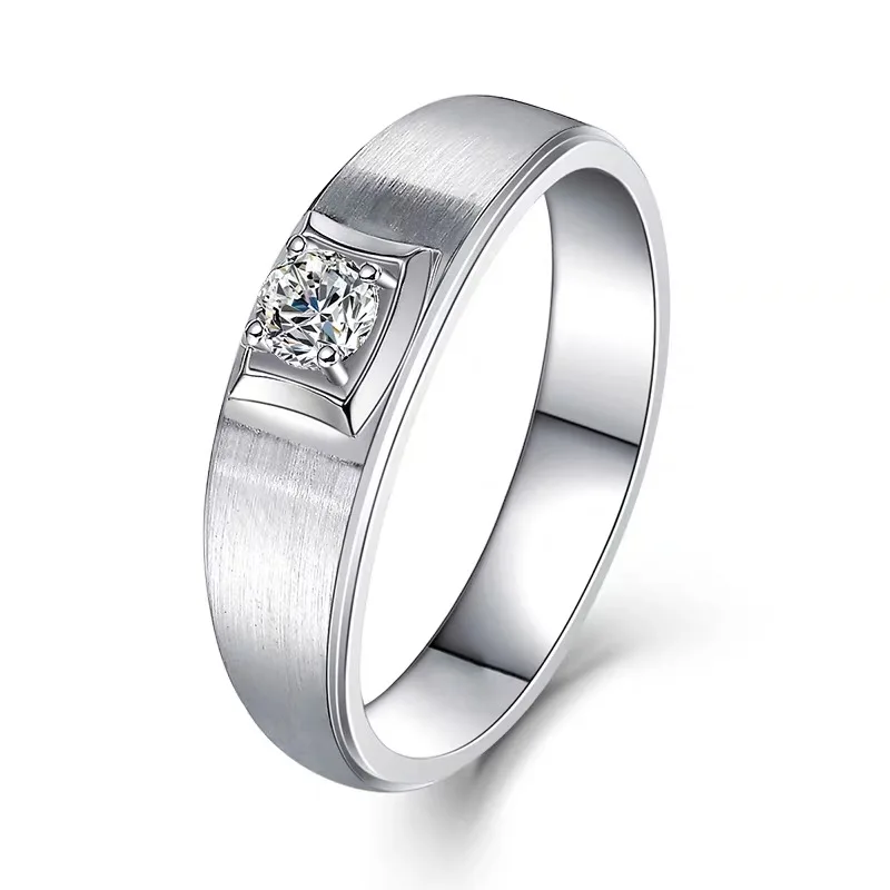 

wholesale 925 silver 0.3 caract moissanite diamond wedding engagement male ring for man
