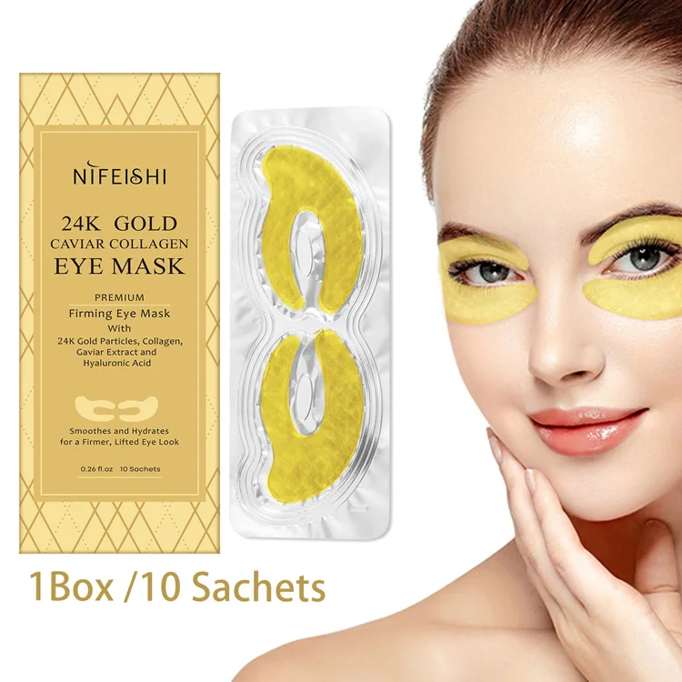 

NIFEISHI custom logo anti-wrinkle nourishing moisturizer eye therapy mask butterfly eye patches24k gold butterfly eye mask