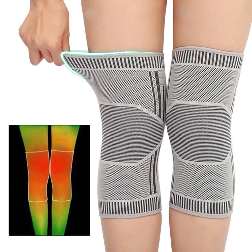 

2Pcs Graphene Support Knee Pad Knee Brace Warm for Arthritis Joint Pain Relief Injury Recovery Belt Knee Massager Leg Warmer