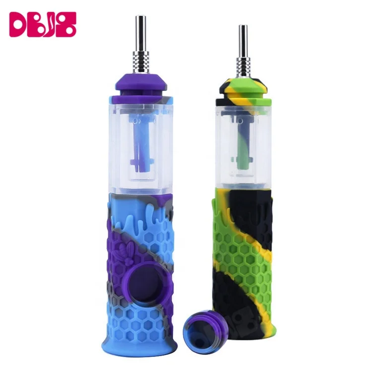 

Weed smoke shops supplies silicone nectar smoke collector dabs smoking pipe, 10 colors or custom