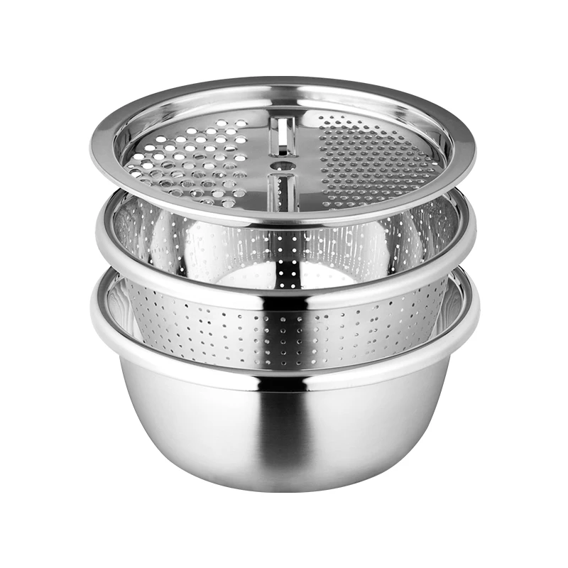 

Kitchenware strainer stainless steel kitchen grater colander set