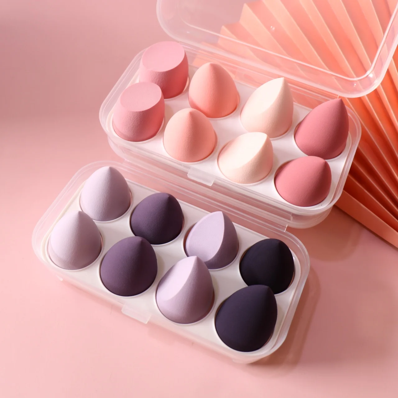 

Wholesale Custom Eco Friendly Beauty Makeup Sponge Blender Holder Cosmetic Puff Make Up Sponge Marshmallow Puff Box Set Tool