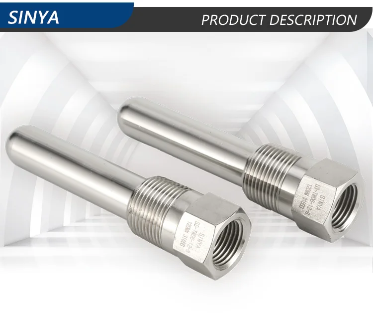 Manufacturer Of Thermowells For Temperature Thermocouple Stainless Steel 316 Thermowell 1/2"npt