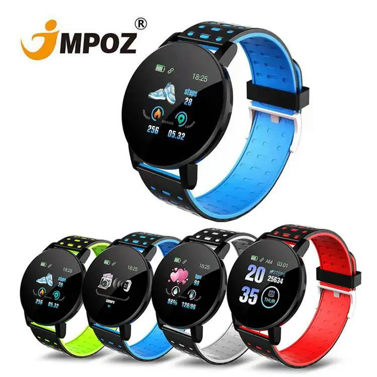 

2021 smart watch 119plus new wrist bracelet band blood pressure sport wrist fitness tracker cheap 119 plus smart watch