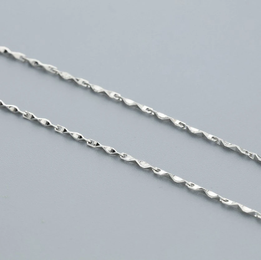 

SILVER CHAIN 925 cadena de plata solid 925 genuine sterling silver basic chain