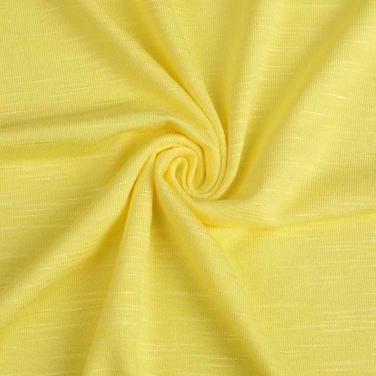 新款时尚素色竹节人造丝面料蓬松球衣面料t恤polo衫