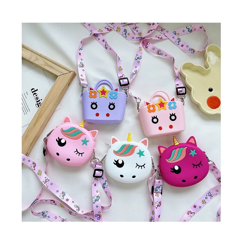 

Best Selling Little Girls Bags And Handbags Silicone Handbags Fashionable Cute Cartoon Kids Silicone Bag