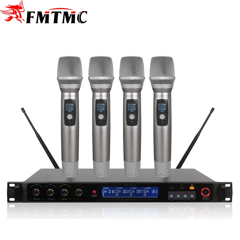 

Cheap Price Four Channels Wireless Microphone System U-M1000A Professional UHF Dynamic Outdoor Handheld Wireless Microphone