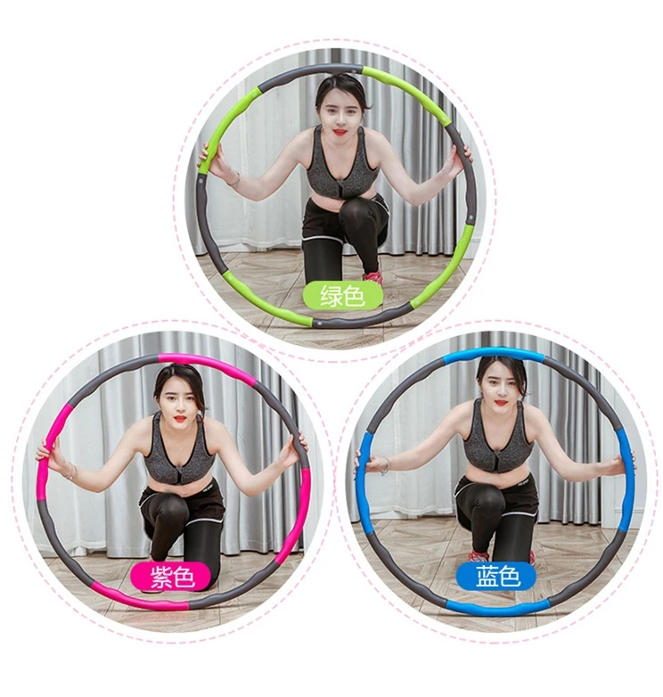 

Removable hoolah hoop fitness Foam Hoop Hard Tube Circle Gym hula ring Bodybuilding Workout Fat Loss hulla hoop, Optional