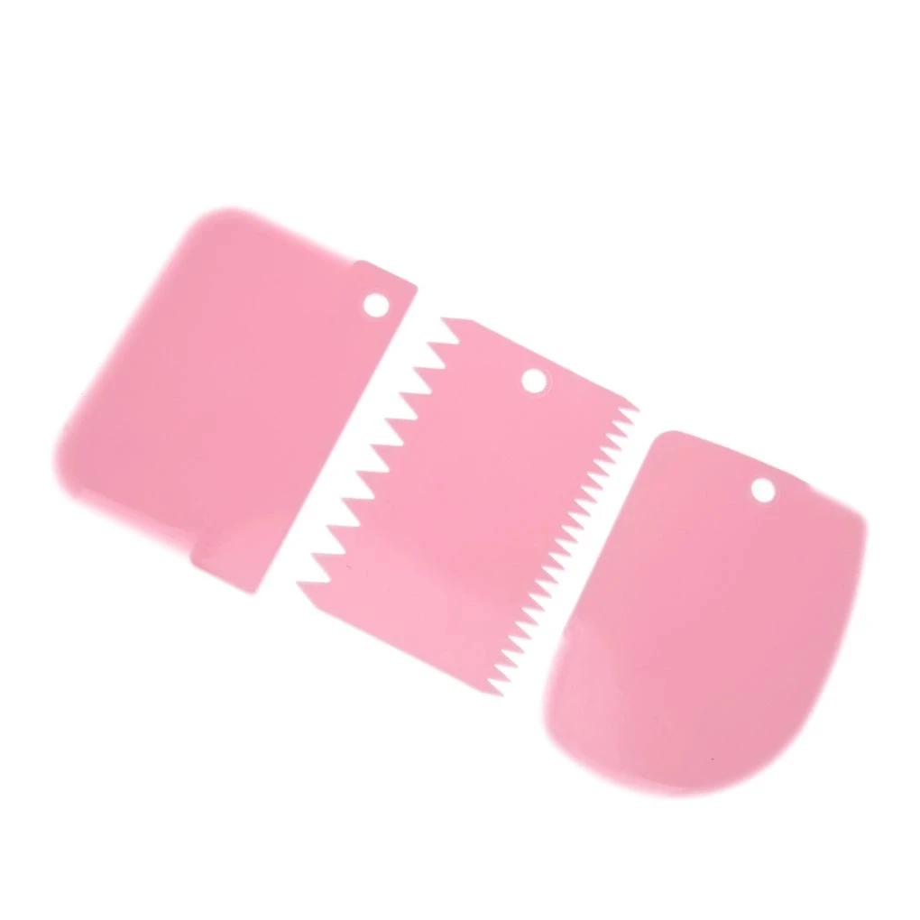 

3PCS/Set Portable Plastic Dough Icing Scrappers Kitchen Cake Decorating Accessorie Cakes Scraper Tools