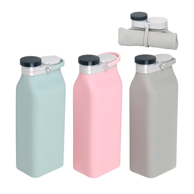 

Portable Foldable Eco-Friendly Silicone Cup Folding Water Bottle Outdoor Travel Outdoor Sealed Sports Water Bottle