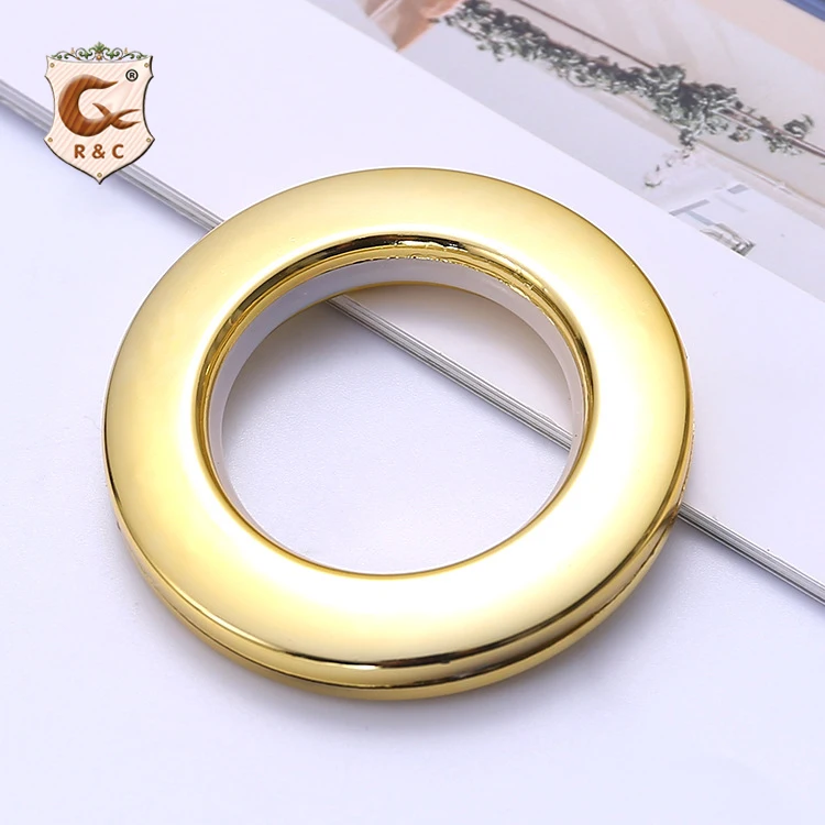 

R&C 2021 Cheap Low Moq PP Curtain Eyelet Rings Accessories, Multi-Color Customize Curtain Home Art Ring Home Decor Wholesale/