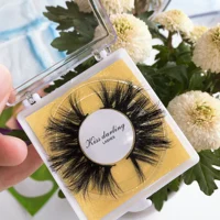 

3D 25 mm mink lashes private label cheap price false eyelashes