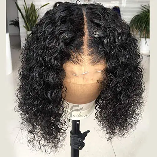 

Transparent hd lace 13x6 Lace Front Wigs Pre plucked 150% 360 lace Frontal Wig Short curly Bob human hair Wigs free shipping