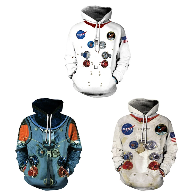 

Autumn new style digital printing sweethearts outfit nasa men's hoodies
