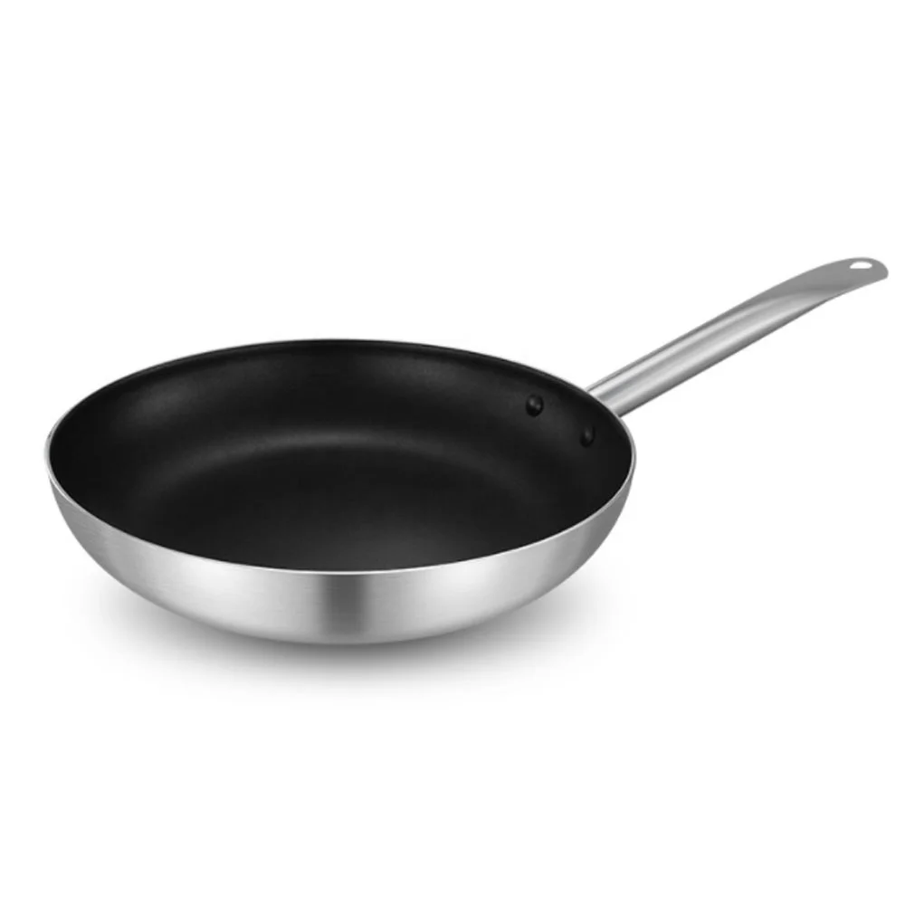 

Cookware Set Long Stainless Steel Handle Pan Aluminum Alloy and Scratch Resistant Body Dishwasher Friendly Nonstick Frying Pan, Black